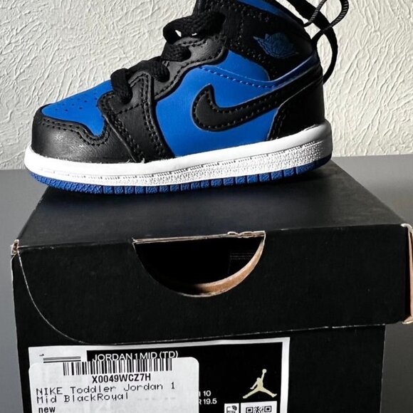 Toddler's Jordan 1 Mid Lt Smoke Grey/White-Anthracite - Picture 8 of 8